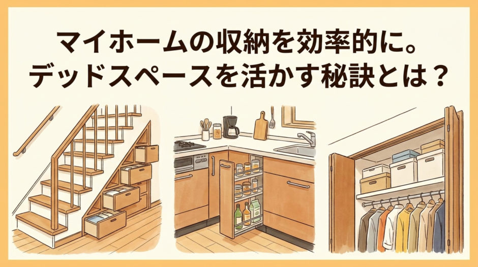 マイホームの収納を効率的に。デッドスペースを活かす秘訣とは？