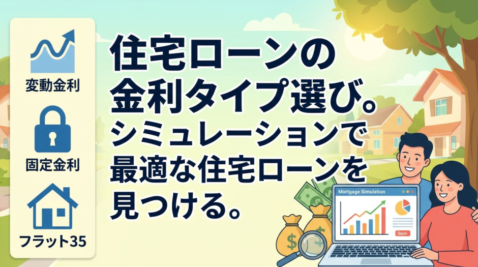 住宅ローンの金利タイプ選び。シミュレーションで最適な住宅ローンを見つける。
