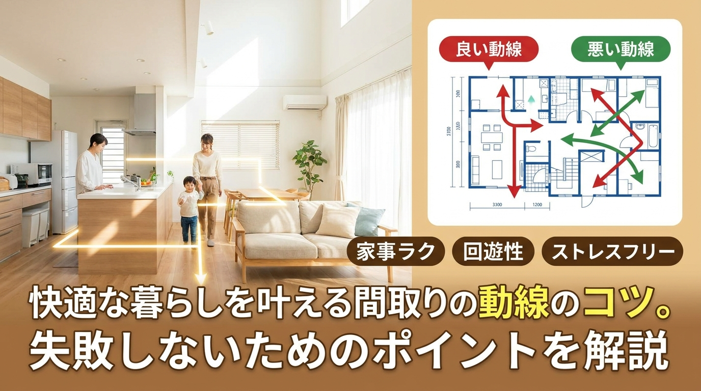快適な暮らしを叶える間取りの動線のコツ。失敗しないためのポイントを解説