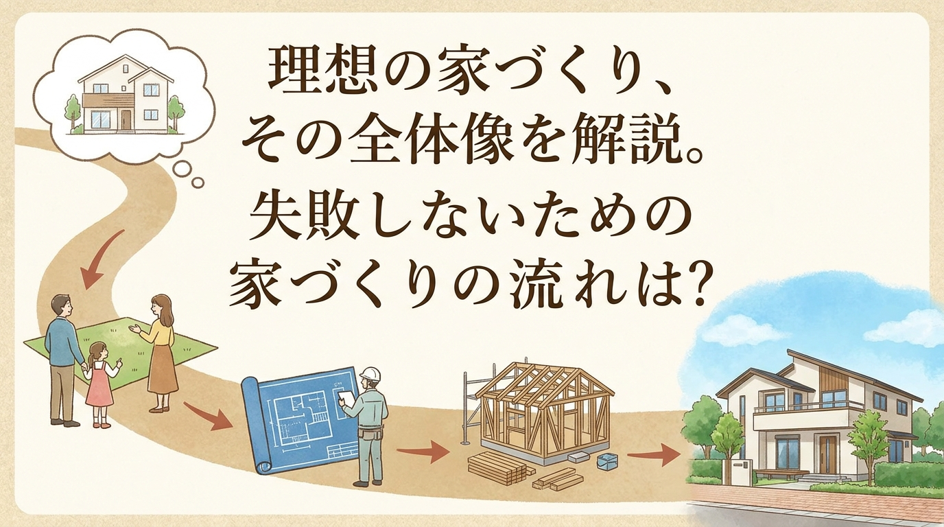 理想の家づくり、その全体像を解説。失敗しないための家づくりの流れとは？