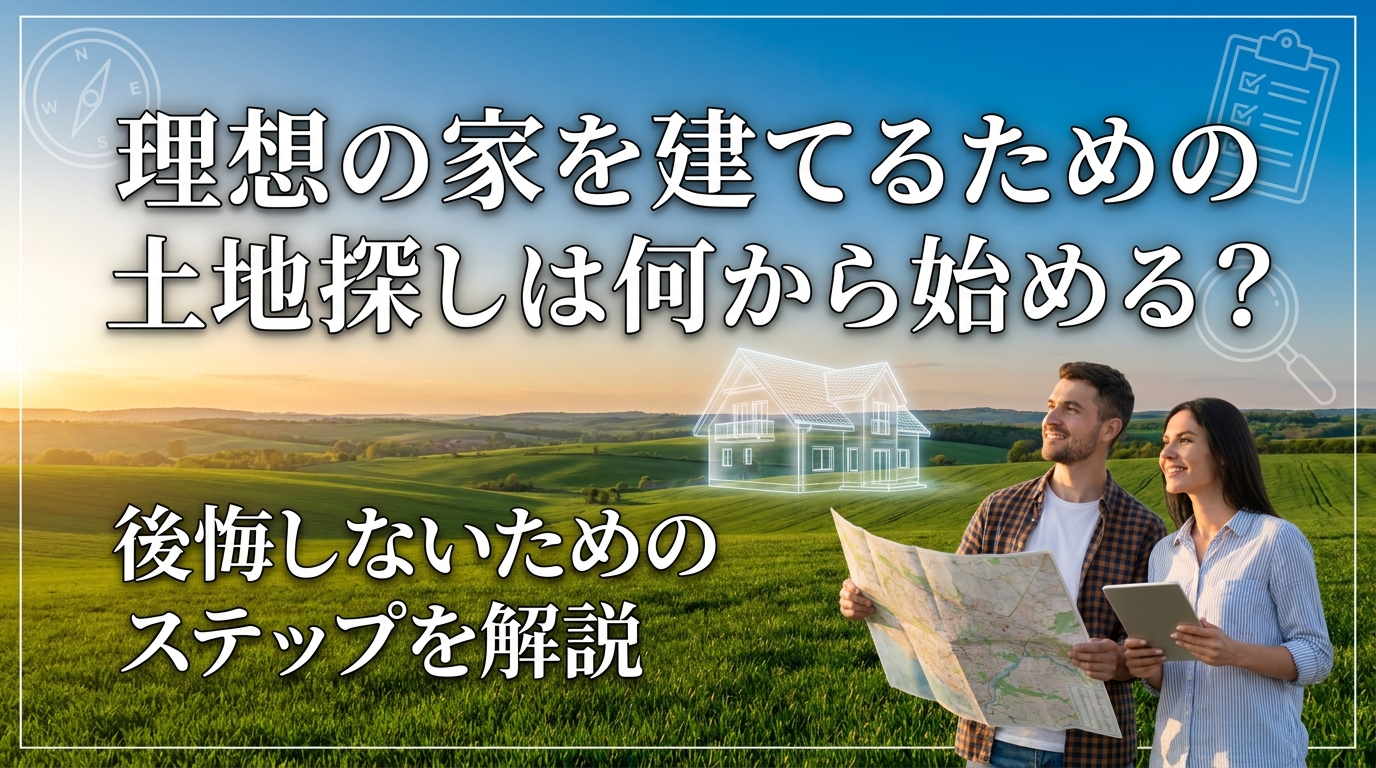 理想の家を建てるための土地探しは何から始める？後悔しないためのステップを解説