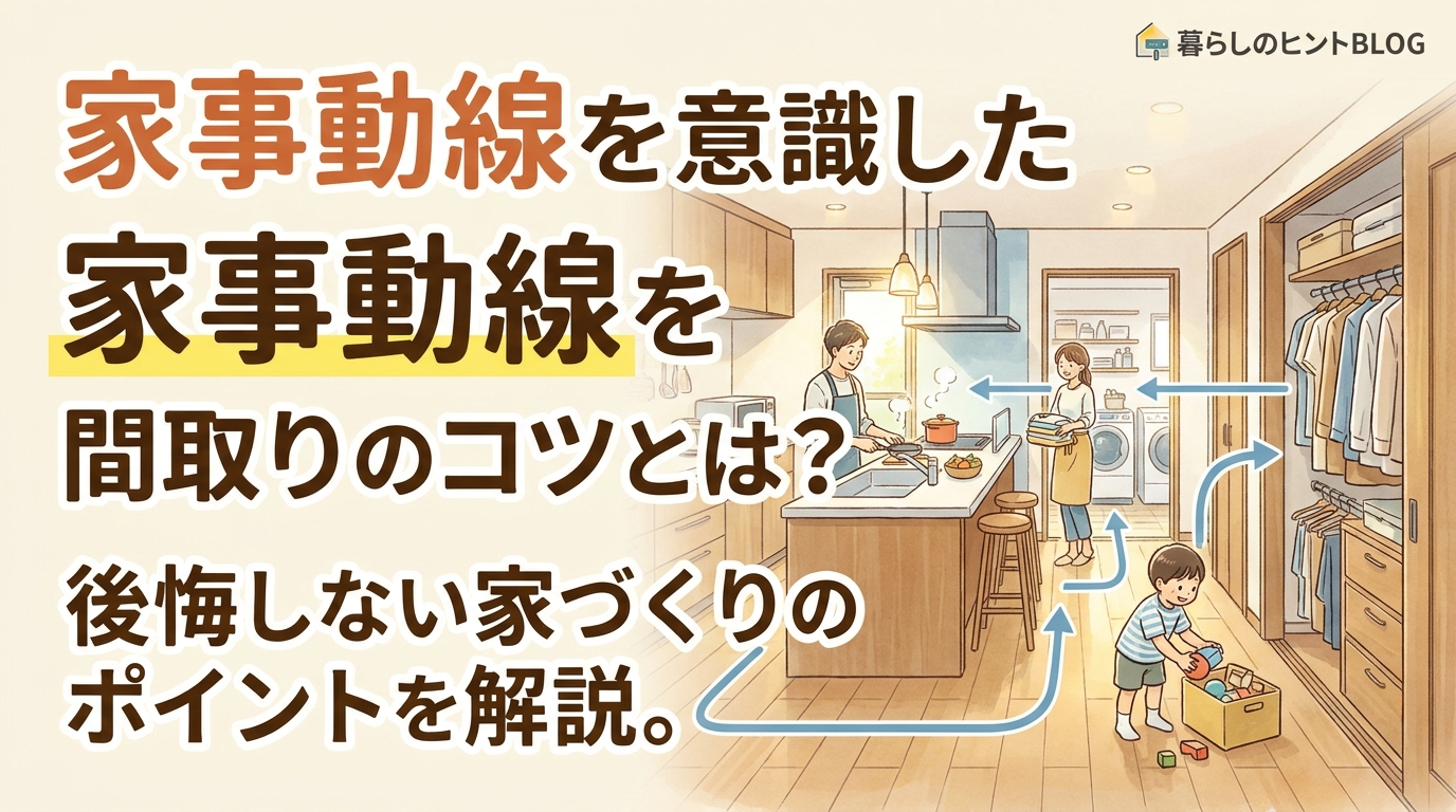 家事動線を意識した間取りのコツとは？後悔しない家づくりのポイントを解説。