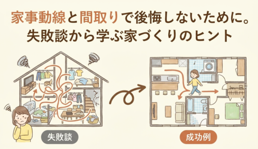 家事動線と間取りで後悔しないために。失敗談から学ぶ家づくりのヒント