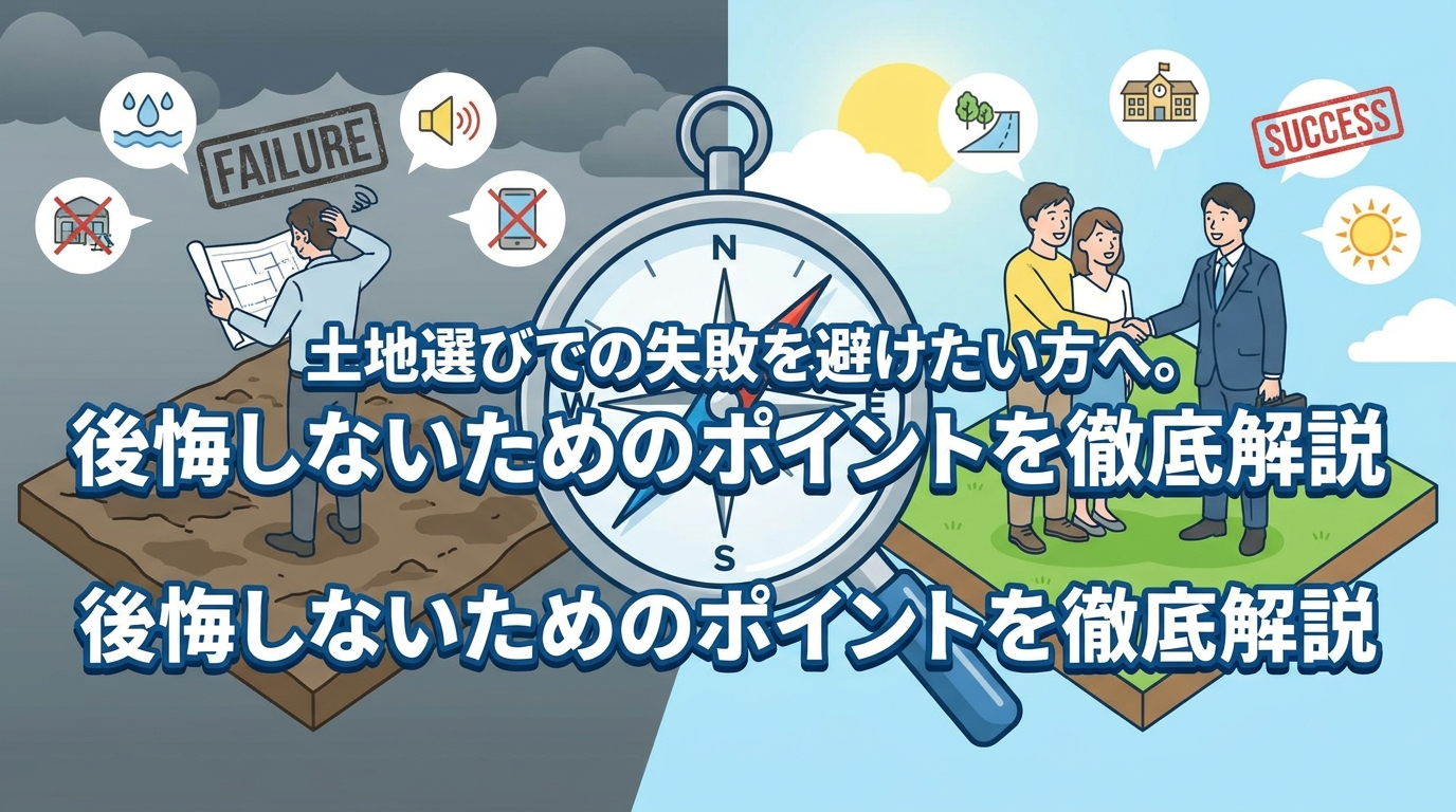 土地選びでの失敗を避けたい方へ。後悔しないためのポイントを徹底解説