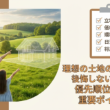 理想の土地の選び方:後悔しないための優先順位設定と重要ポイント