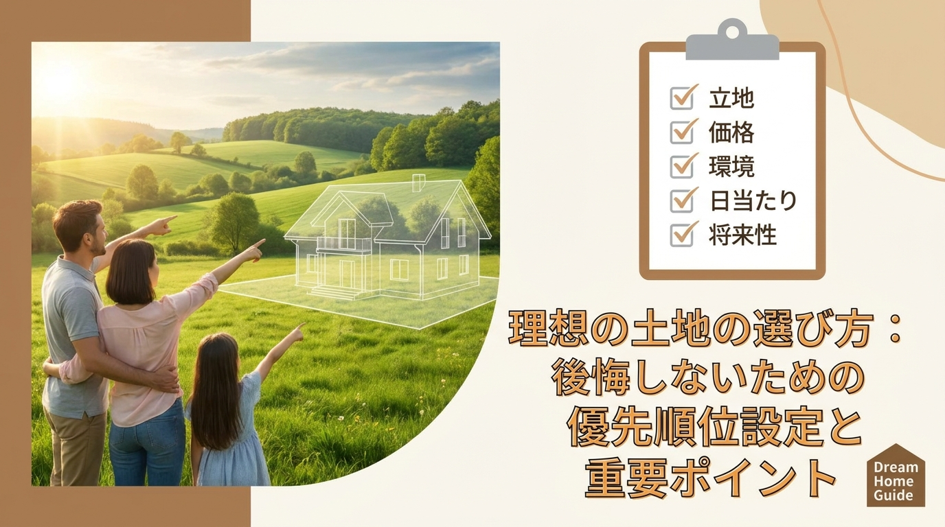 理想の土地の選び方：後悔しないための優先順位設定と重要ポイント