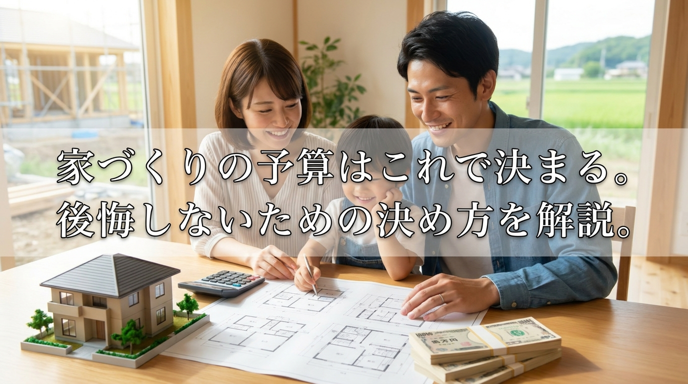 家づくりの予算はこれで決まる。後悔しないための決め方を解説。