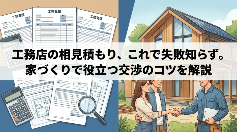 工務店の相見積もり、これで失敗知らず。家づくりで役立つ交渉のコツを解説