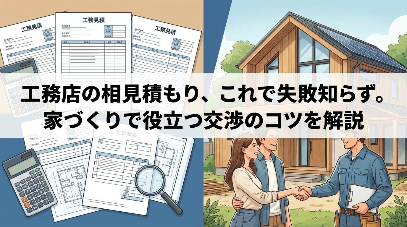 工務店の相見積もり、これで失敗知らず。家づくりで役立つ交渉のコツを解説