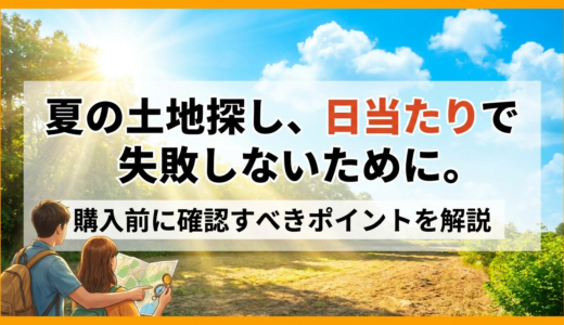 夏の土地探し、日当たりで失敗しないために。購入前に確認すべきポイントを解説