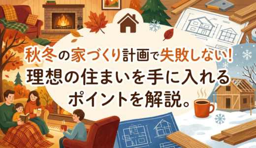 秋冬の家づくり計画で失敗しない！理想の住まいを手に入れるポイントを解説。