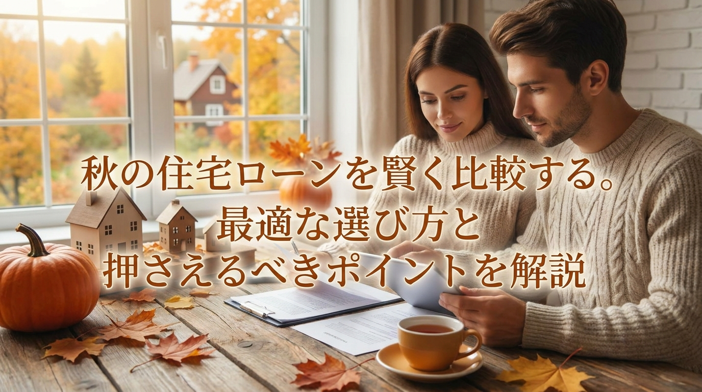 秋の住宅ローンを賢く比較する。最適な選び方と押さえるべきポイントを解説