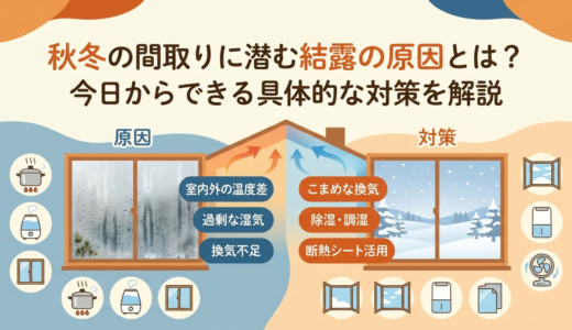 秋冬の間取りに潜む結露の原因とは？今日からできる具体的な対策を解説